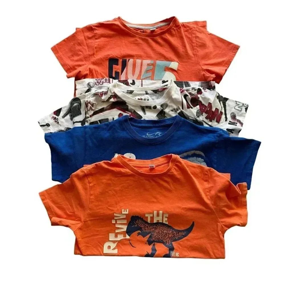 Okaidi Boys Cotton Soft Play Short Sleeves T-Shirts Bundle SZ 10 #2286